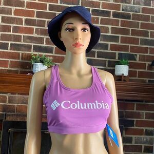 Columbia 1 Pack Classic Logo Racerback Omni Wick Bra Size S/P Purple‎ New